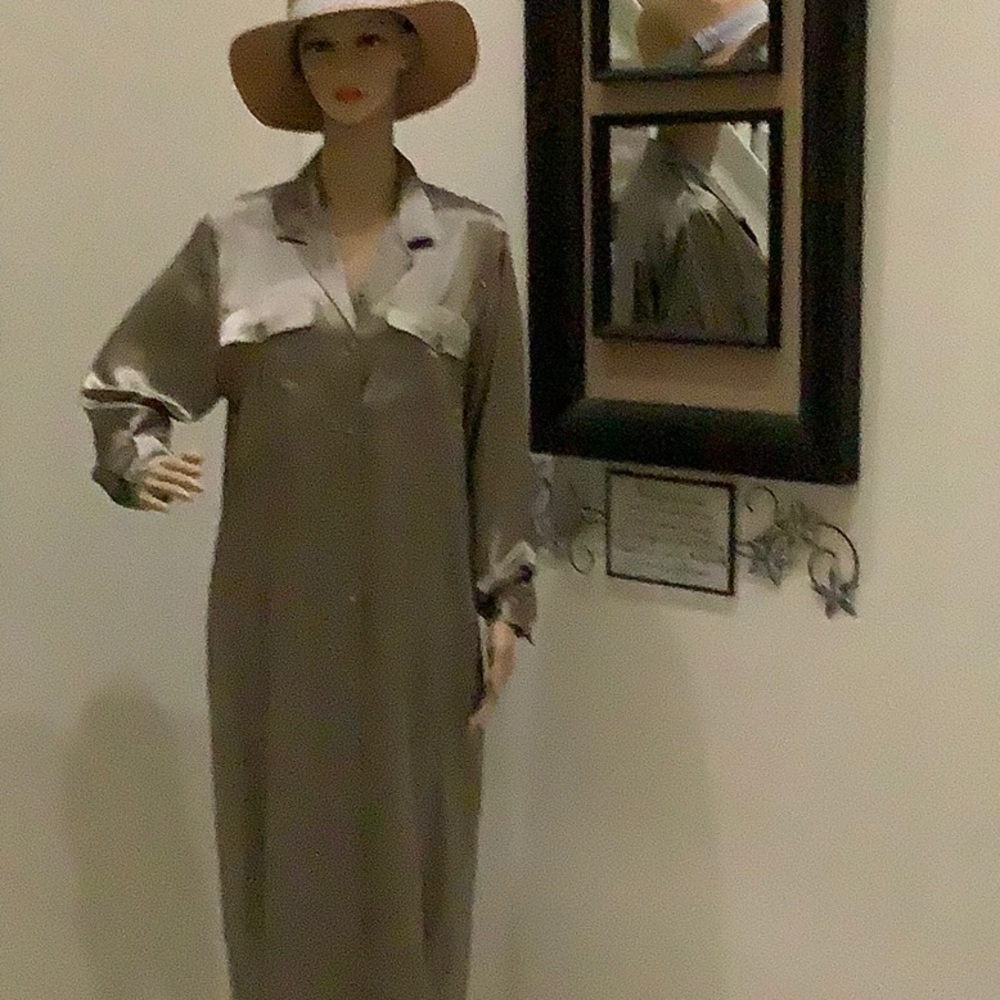 SARA LIZ CLAINBORNE  Beige SiLK SET size 10
